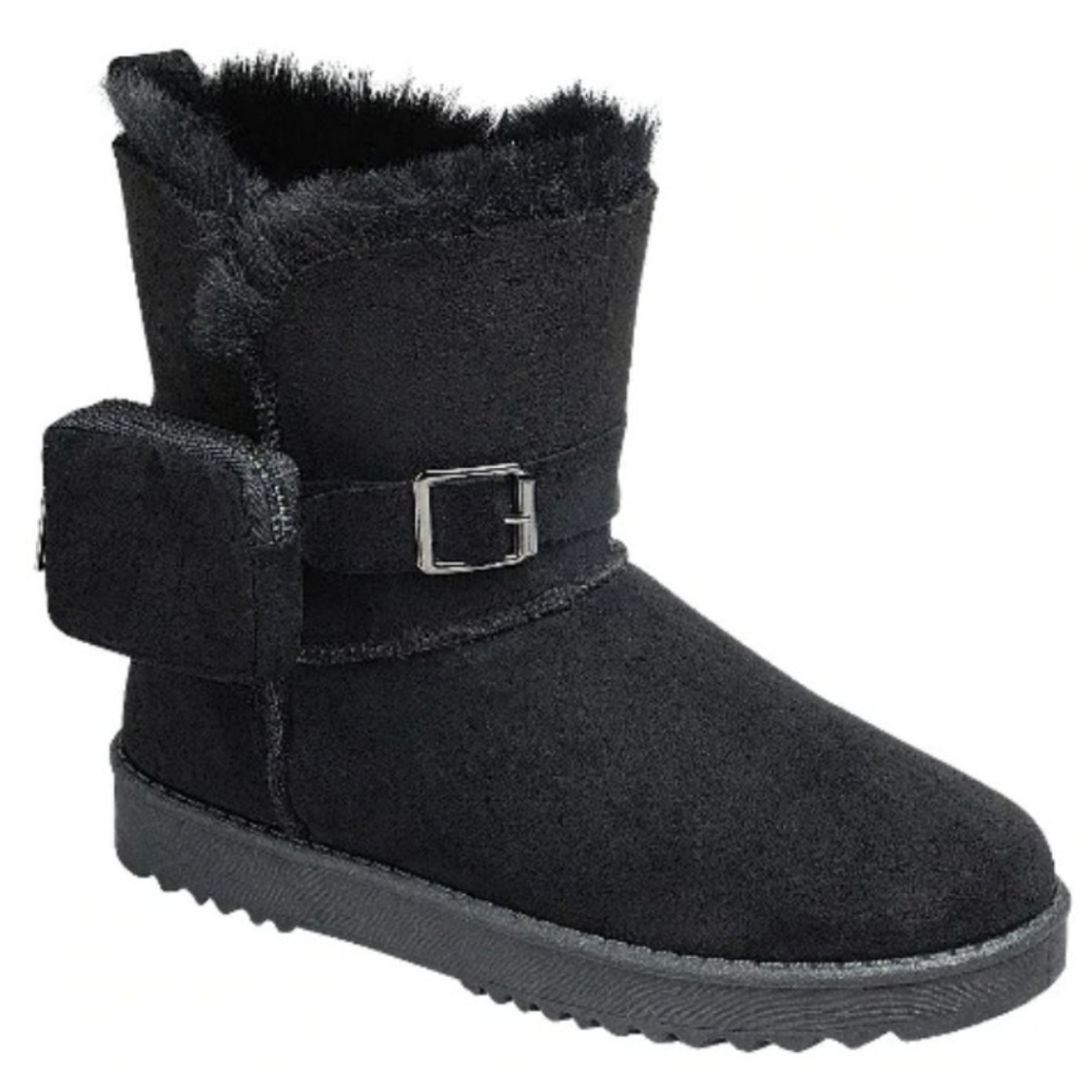 Suede UGG style boots with coin purse
